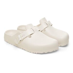 Birkenstock women’s egg shell off white Boston EVA rubber clogs shoes size 8.5